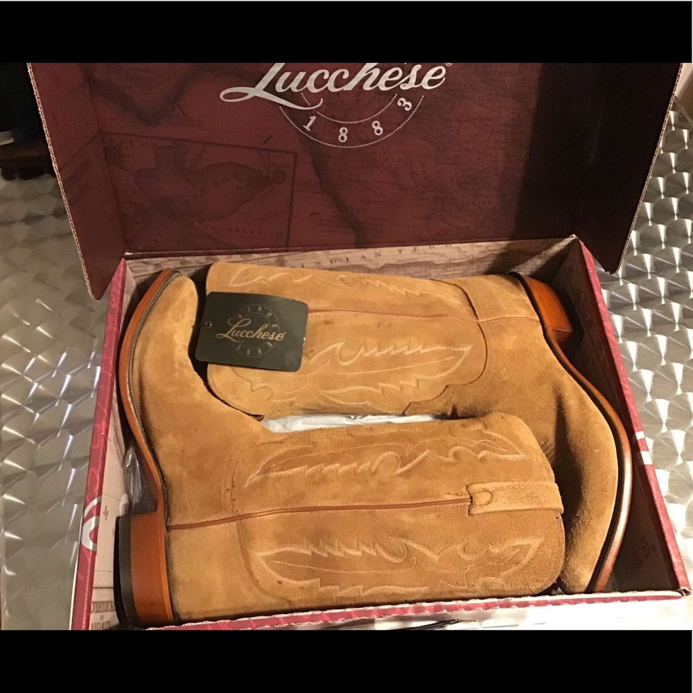 Lucchese Rough out Suede Boot - Size 13D